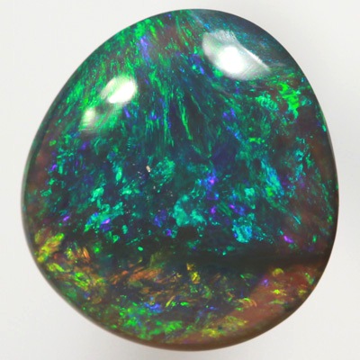 SOLID BLACK CRYSTAL OPAL Bright Floral Harlequin pattern SEE VIDEO
